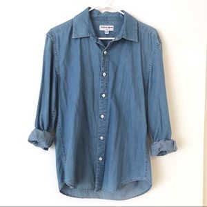 American Apparel Blue Denim Button Down Shirt